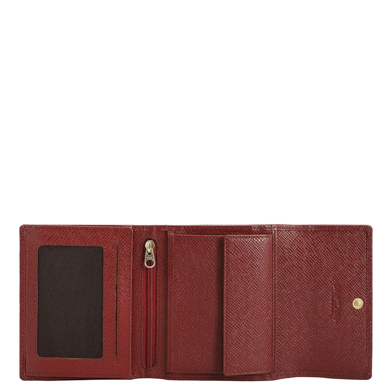 Da Milano Cherry Croco Leather Ladies Wallet - Cherry for Women | Best Price UAE